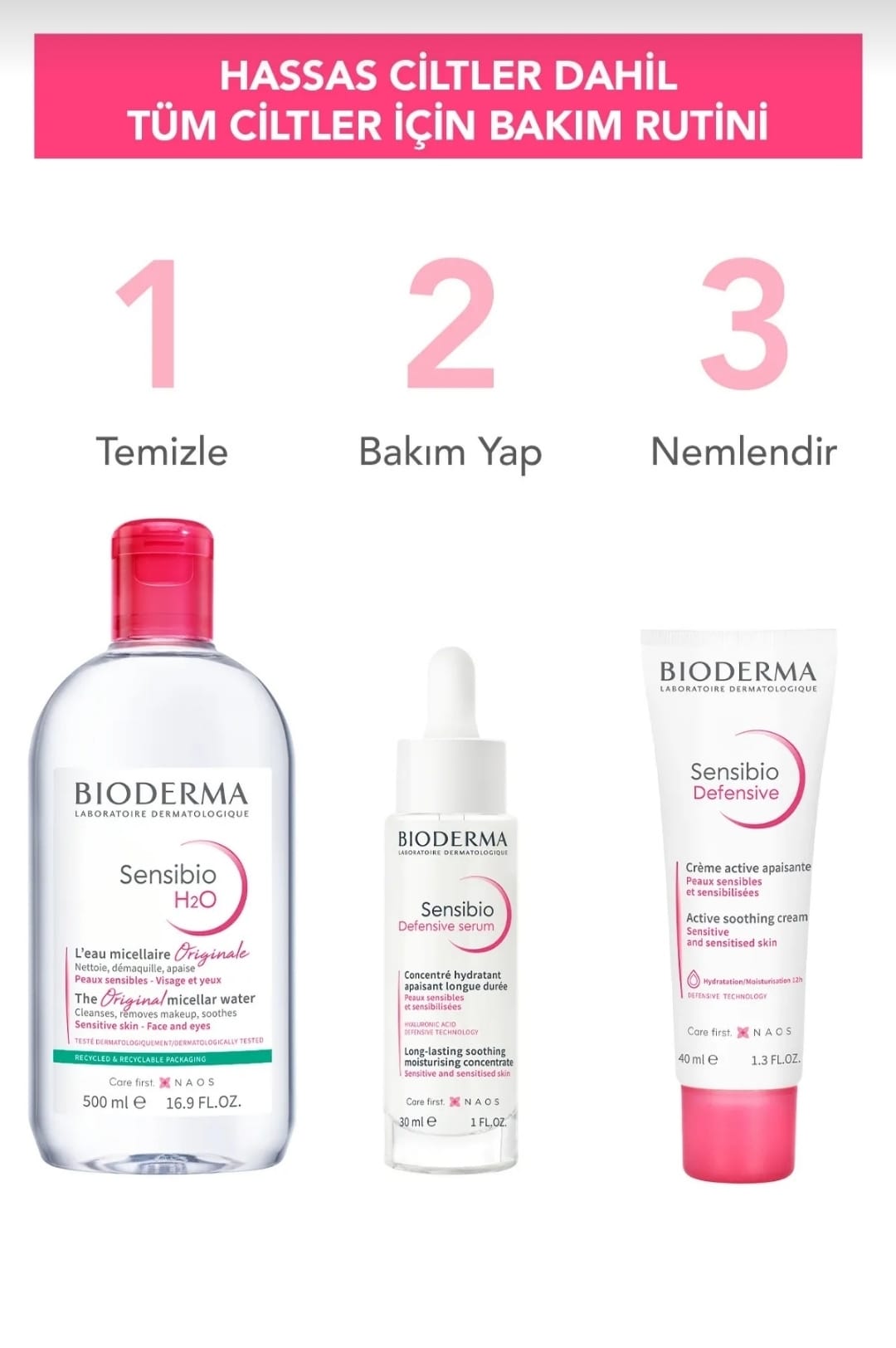 Bioderma Sensibio Makyaj Temizleme Suyu H20 250 ml