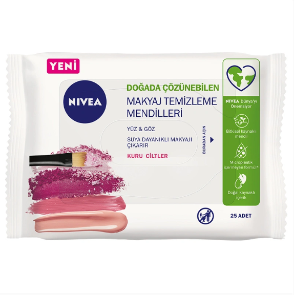 Nivea Make-up Removal Wipes 25 Pieces (For Face, Eyes and Dry Skin)